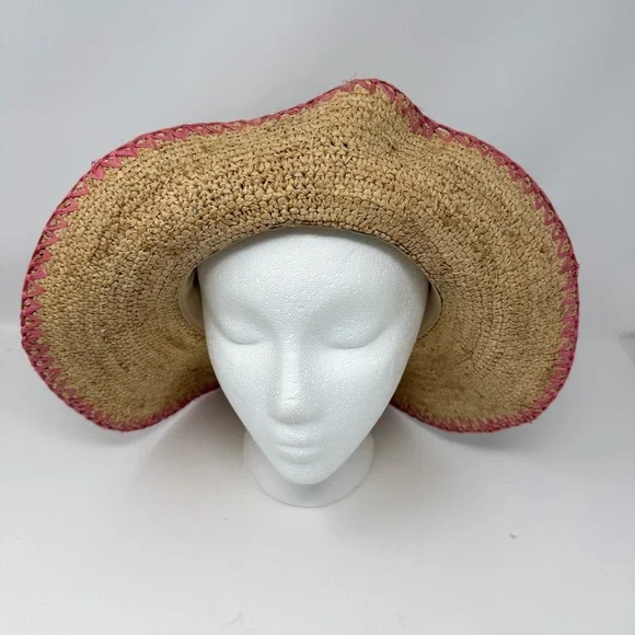 Wyeth Georgia Multicolored Stripes Floppy Straw Hat - Picture 4 of 8